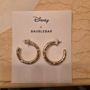 BaubleBar Disney Gold Hoop Earrings